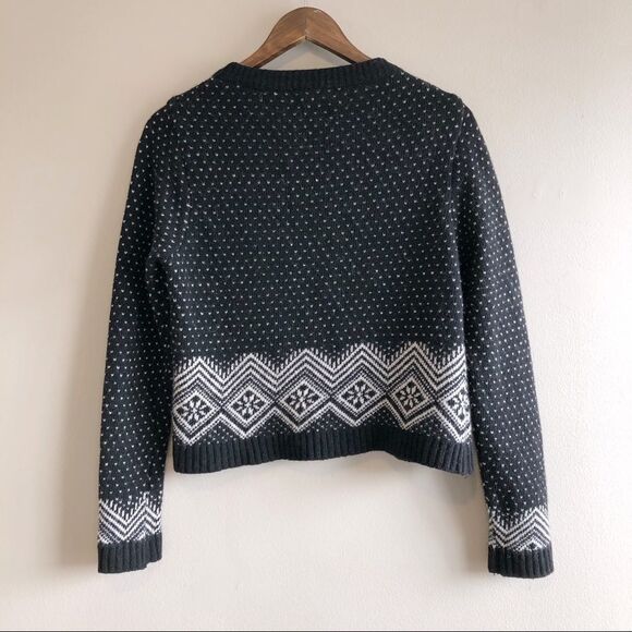 Pepe Jeans Dorris Wool Cozy Knit Long Sleeve Cropped Sweater Top Black - Picture 7 of 13
